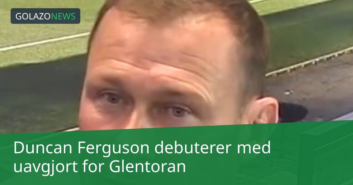 Duncan Ferguson debuterer med uavgjort for Glentoran