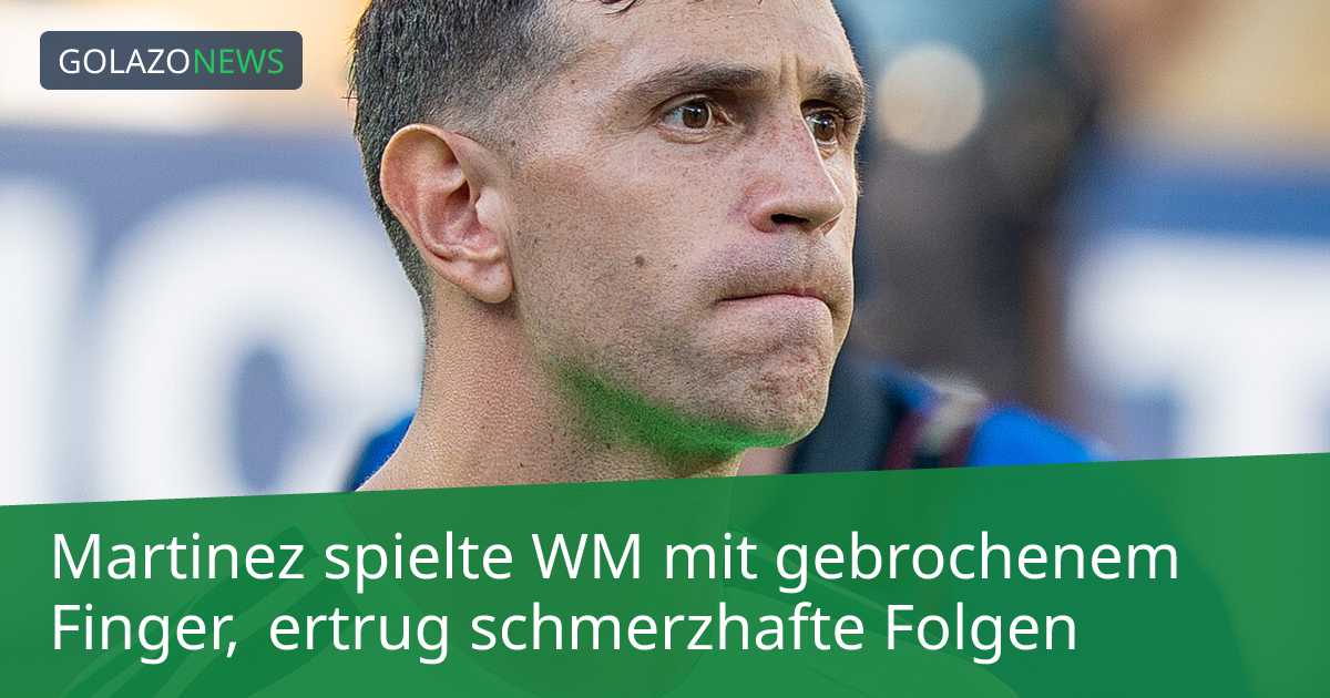 Martinez spielte WM mit gebrochenem Finger, ertrug schmerzhafte Folgen