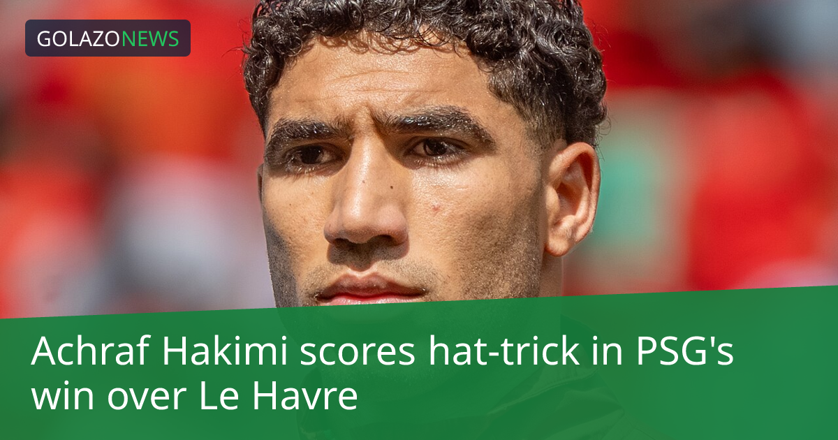 하키미 해트트릭 맹활약, PSG Le Havre 상대로 대승