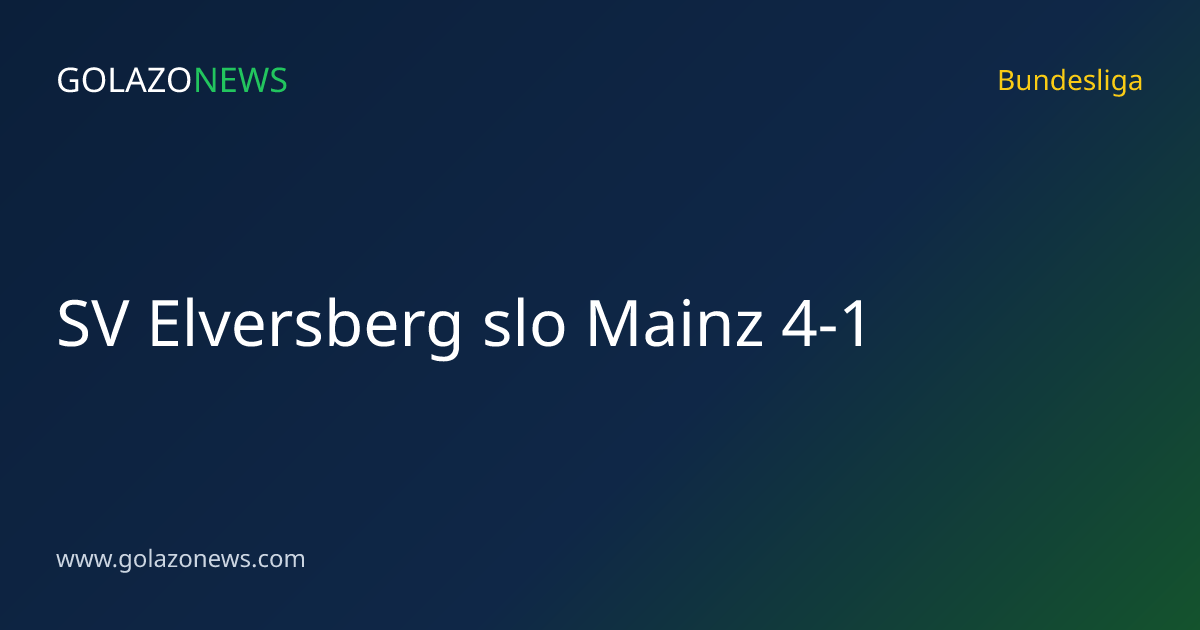 SV Elversberg slo Mainz 4-1