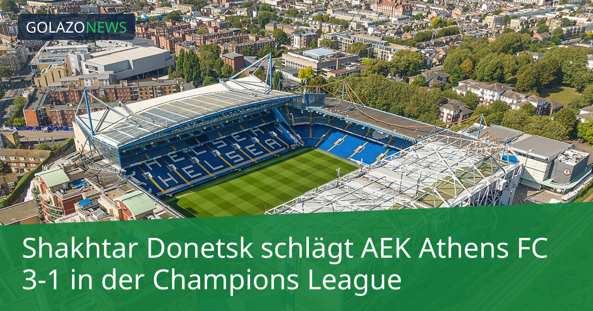 Shakhtar Donetsk schlägt AEK Athens FC 3-1 in der Champions League