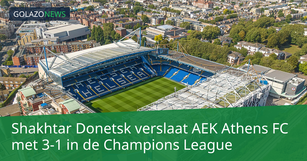 Shakhtar Donetsk verslaat AEK Athens FC met 3-1 in de Champions League
