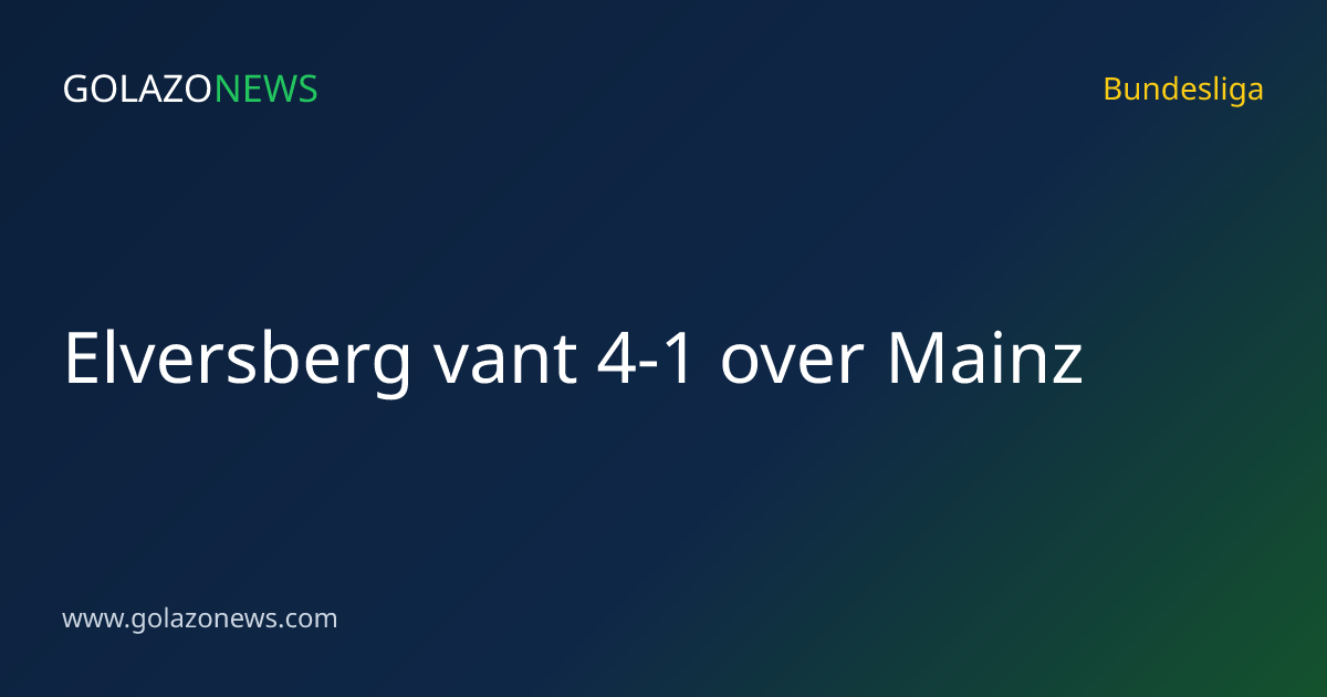 Elversberg vant 4-1 over Mainz