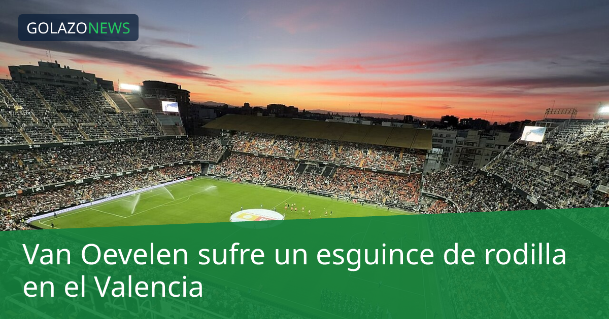 Van Oevelen sufre un esguince de rodilla en el Valencia