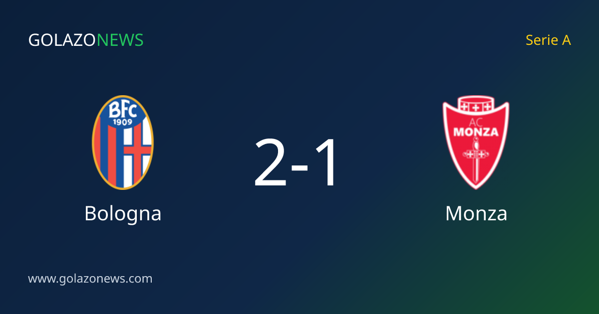 Bologna schlägt Monza 2-1 in der Serie A