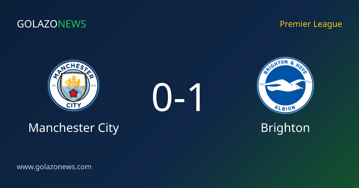 Brighton bat Manchester City 1-0 en Premier League