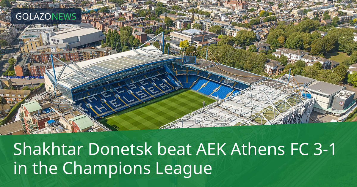 Champions League：Shakhtar DonetskがAEK Athens FCに3-1で勝利