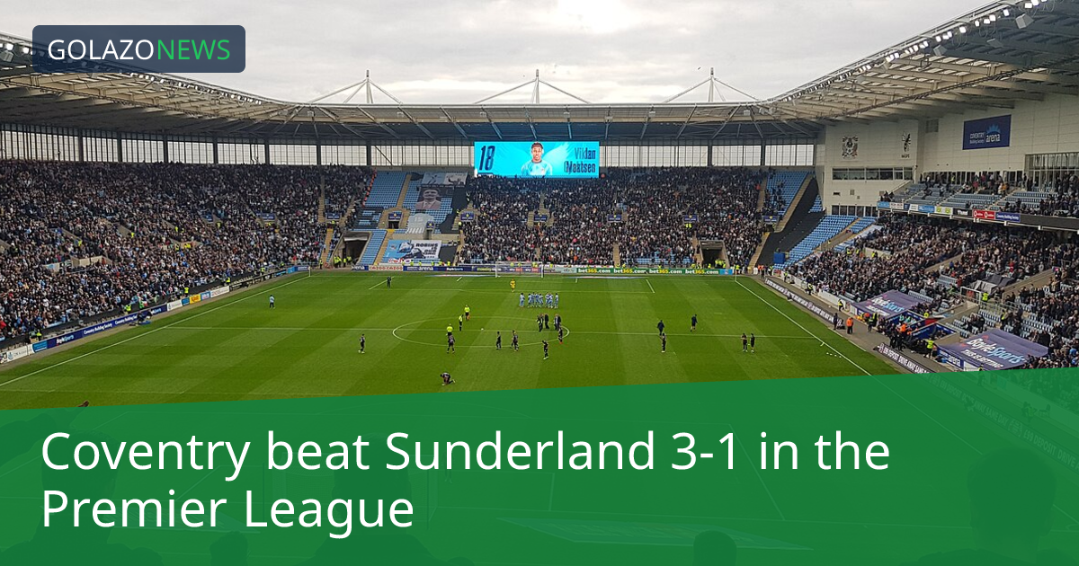 Premier League：CoventryがSunderlandに3-1で勝利