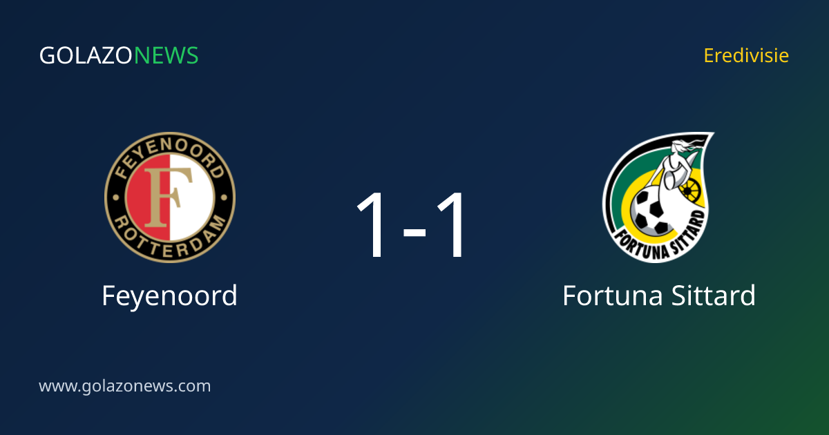 Eredivisie: Feyenoord-Fortuna Sittard, 1-1 무승부