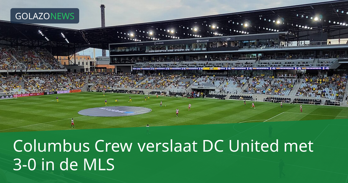 Columbus Crew verslaat DC United met 3-0 in de MLS