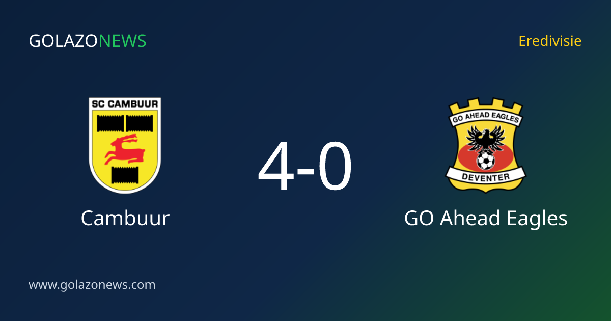 Cambuur Kalahkan GO Ahead Eagles 4-0 di Eredivisie