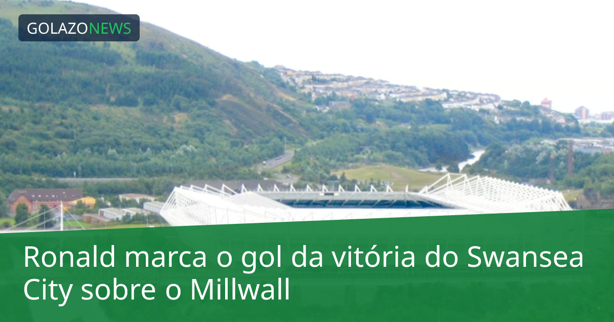 Ronald marca o gol da vitória do Swansea City sobre o Millwall
