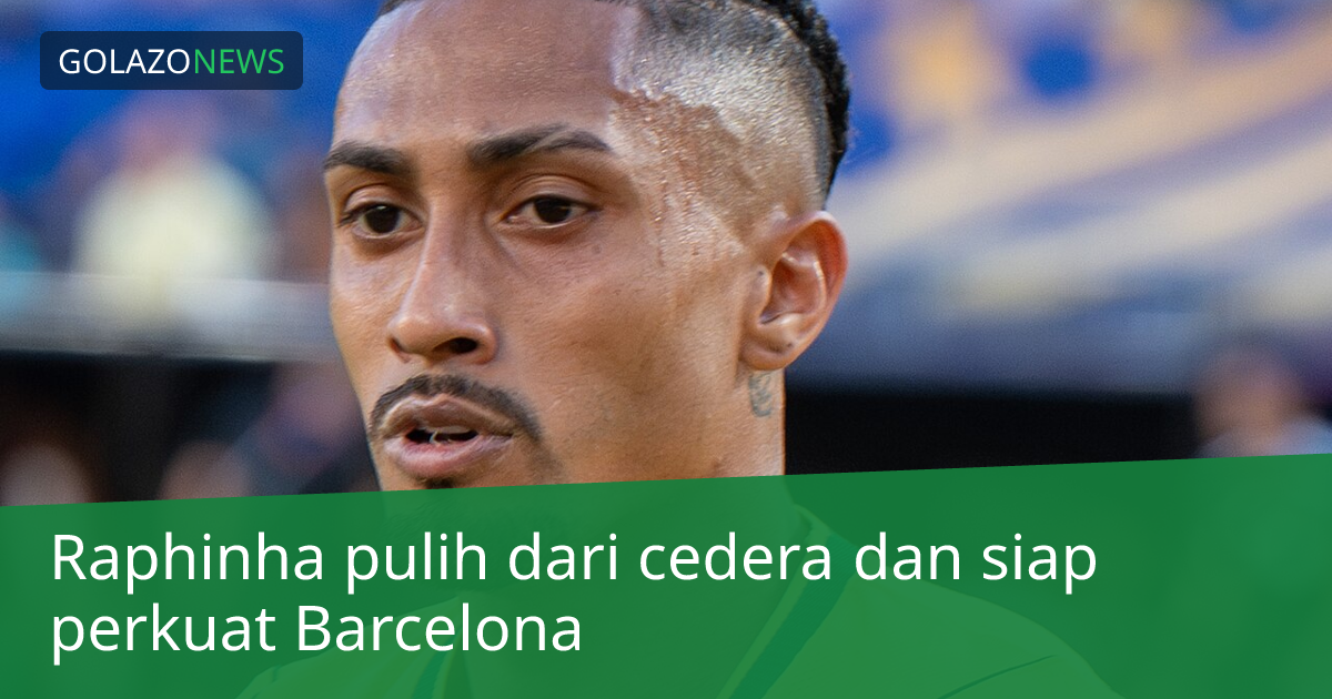Raphinha pulih dari cedera dan siap perkuat Barcelona