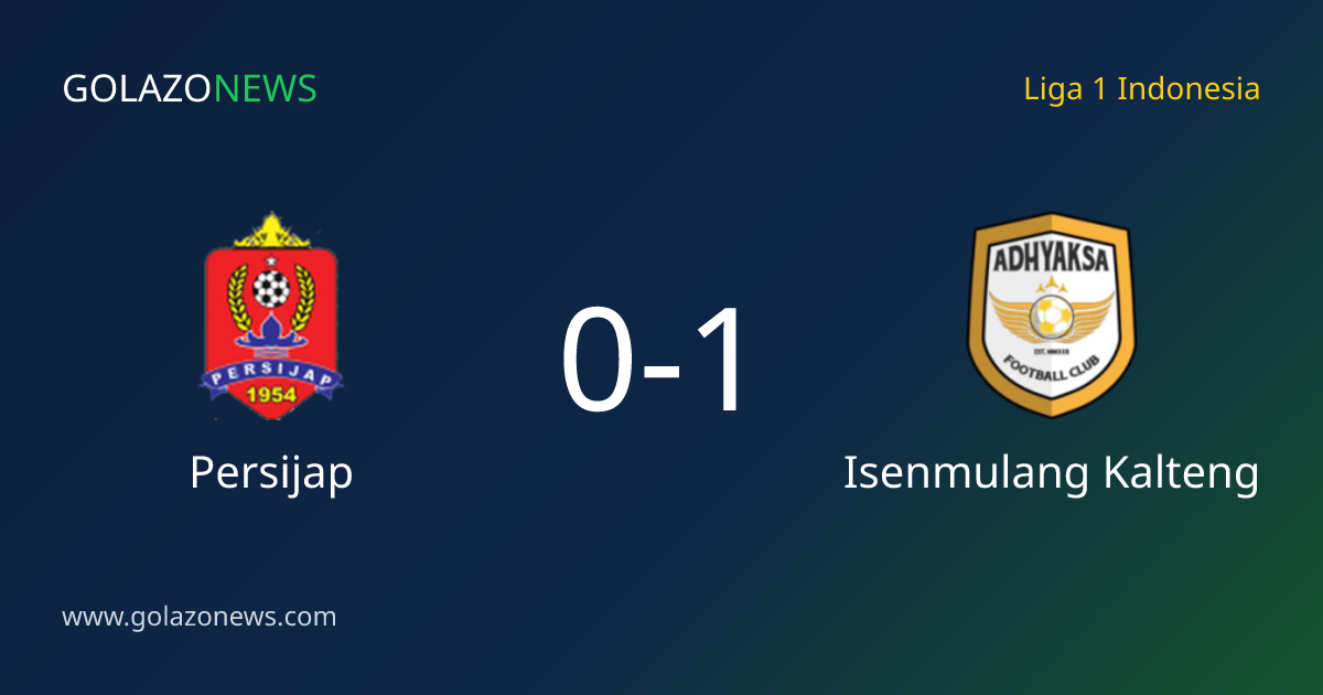 Isenmulang Kalteng bat Persijap 1-0 en Liga 1 Indonesia