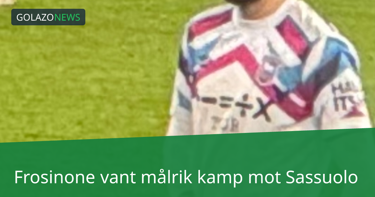 Frosinone vant målrik kamp mot Sassuolo