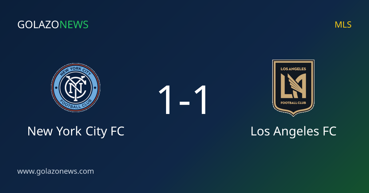 New York City FC dan Los Angeles FC Seri 1-1 dalam MLS