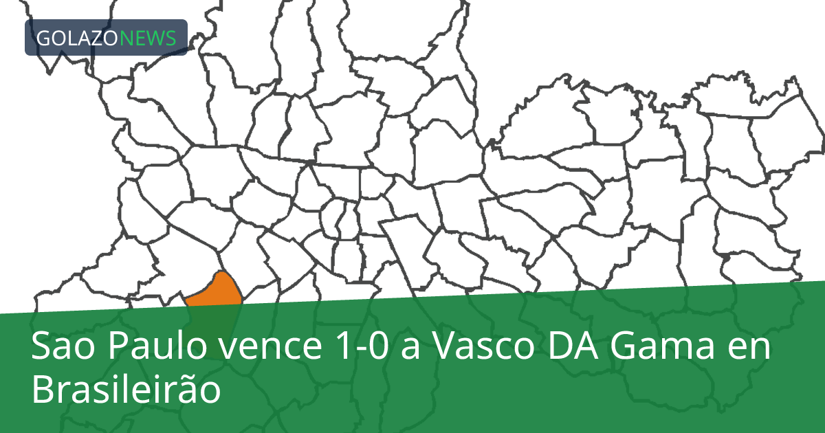 Sao Paulo vence 1-0 a Vasco DA Gama en Brasileirão