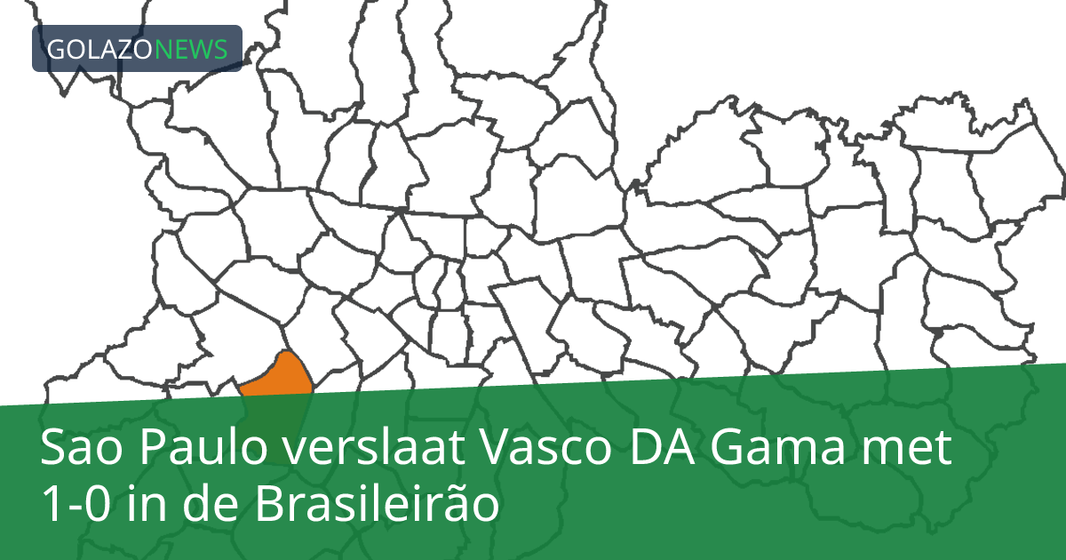 Sao Paulo verslaat Vasco DA Gama met 1-0 in de Brasileirão