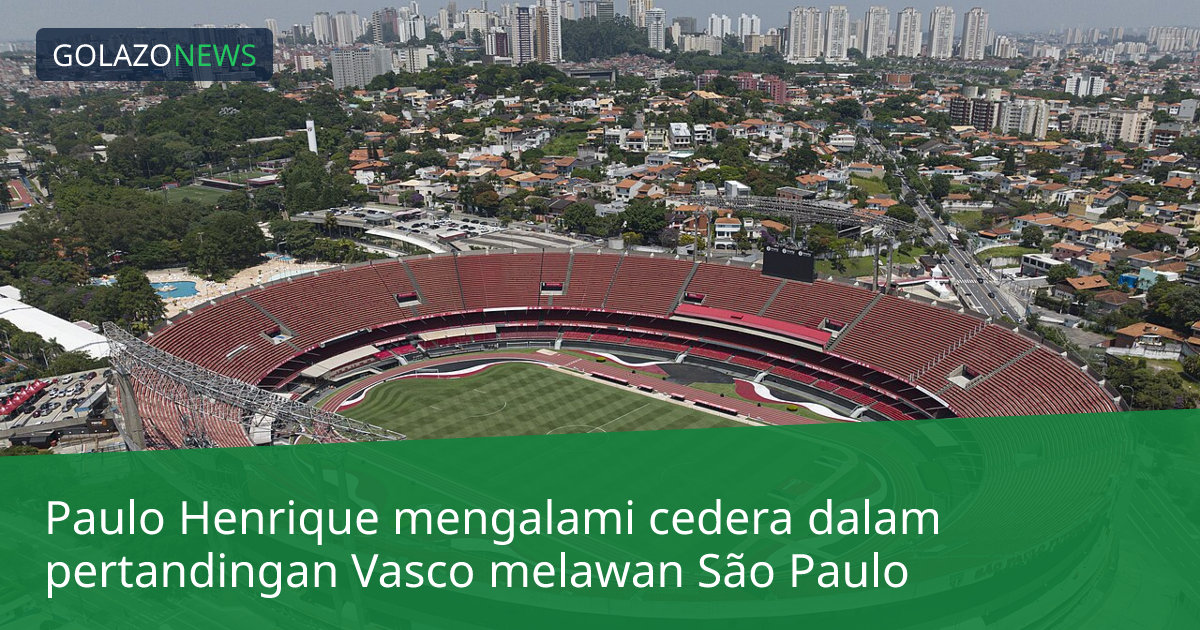 Paulo Henrique mengalami cedera dalam pertandingan Vasco melawan São Paulo