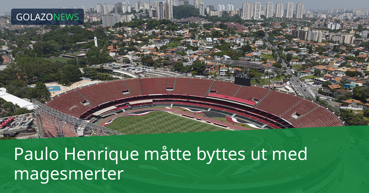 Paulo Henrique måtte byttes ut med magesmerter