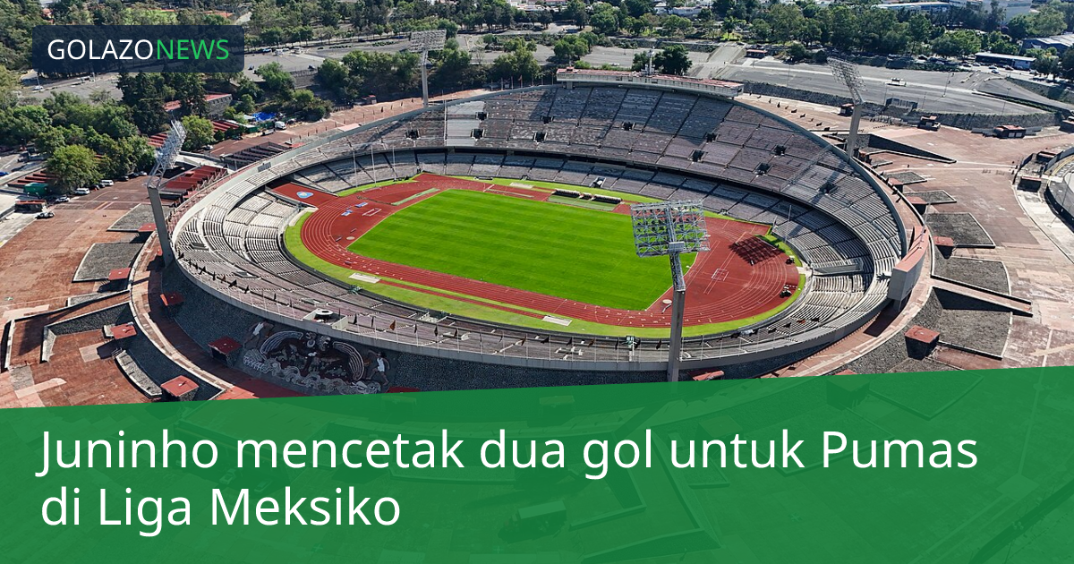 Juninho mencetak dua gol untuk Pumas di Liga Meksiko
