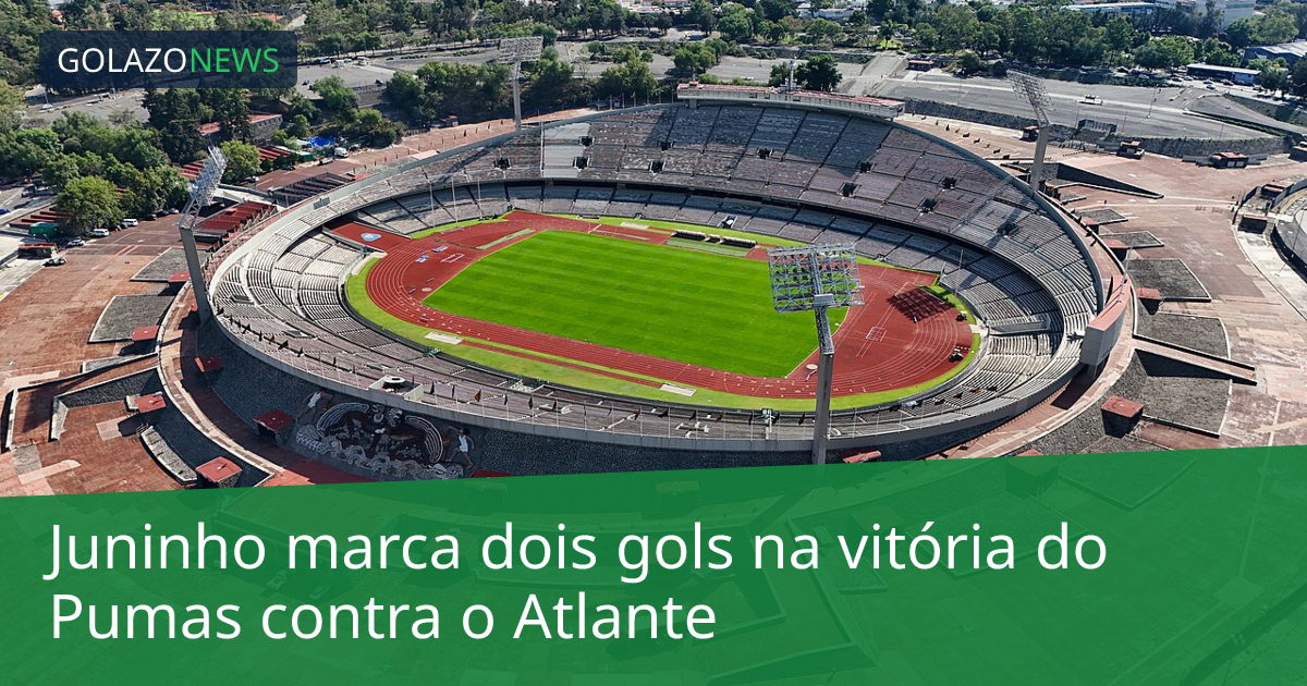 Juninho marca dois gols na vitória do Pumas contra o Atlante
