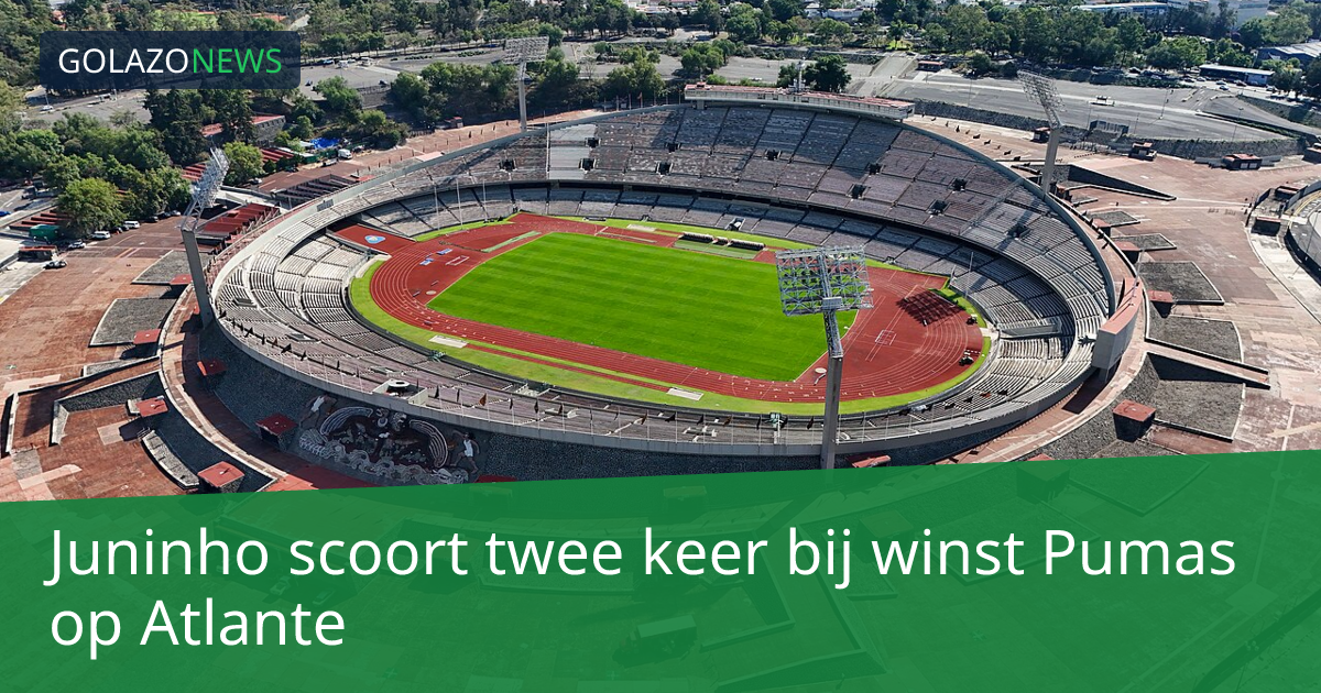 Juninho scoort twee keer bij winst Pumas op Atlante