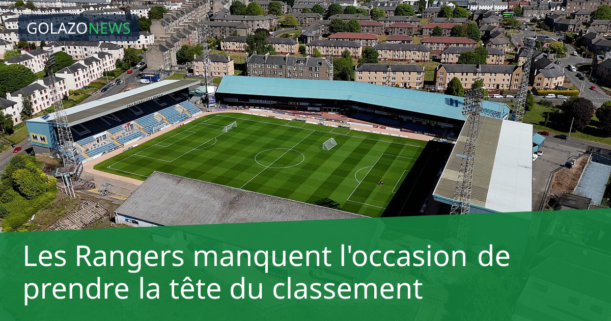 Les Rangers manquent l'occasion de prendre la tête du classement
