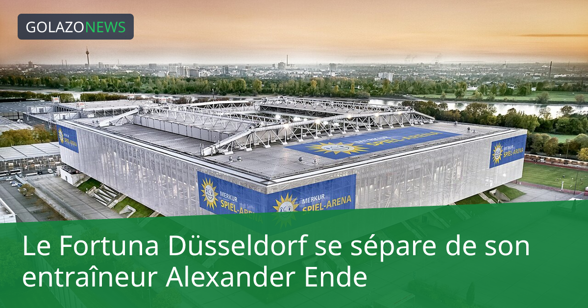 Le Fortuna Düsseldorf se sépare de son entraîneur Alexander Ende