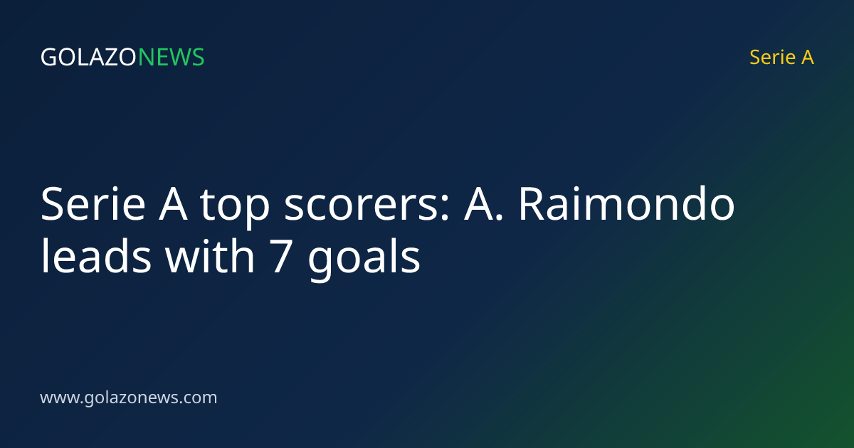 Serie A top scorers: A. Raimondo leads with 7 goals
