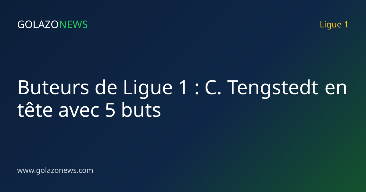 Buteurs de Ligue 1 : C. Tengstedt en tête avec 5 buts