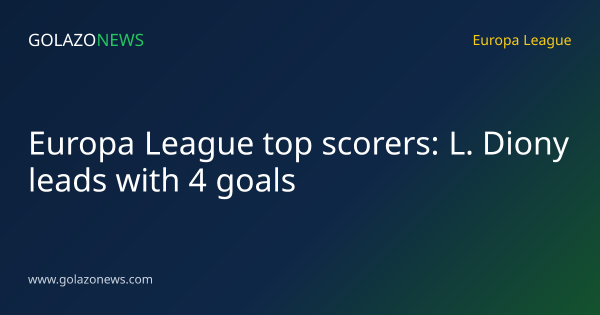 Europa League top scorers: L. Diony leads with 4 goals