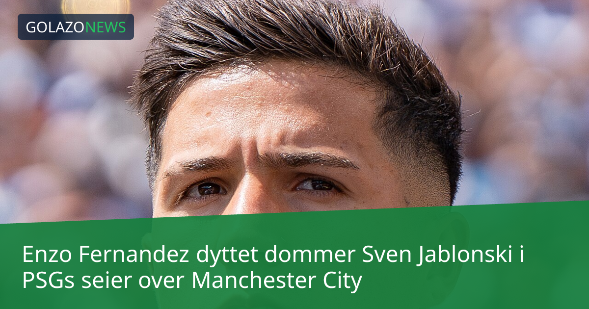 Enzo Fernandez dyttet dommer Sven Jablonski i PSGs seier over Manchester City