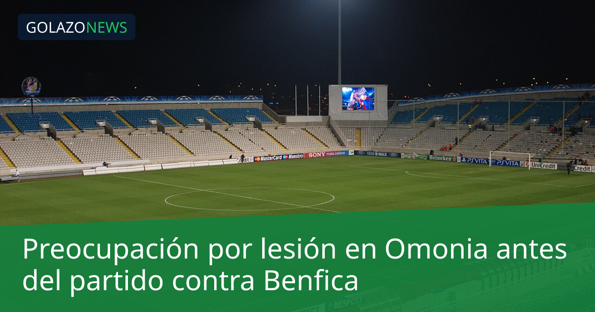 Preocupación por lesión en Omonia antes del partido contra Benfica