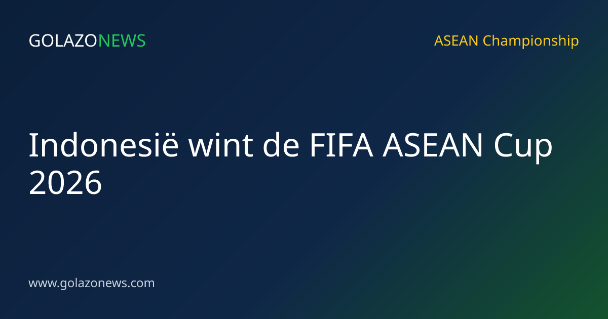 Indonesië wint de FIFA ASEAN Cup 2026