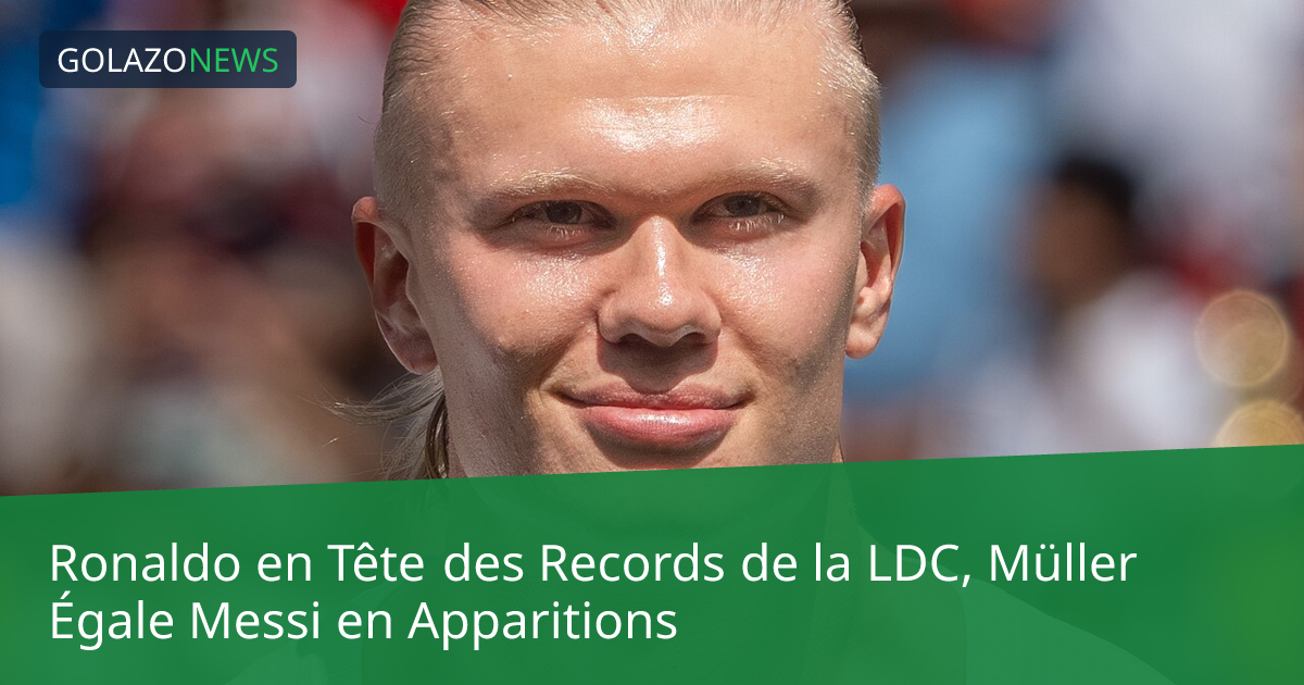 Ronaldo en Tête des Records de la LDC, Müller Égale Messi en Apparitions